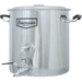 8.5 Gallon Stainless Steel Brewing Kettle with Ball Valve and Thermowell.