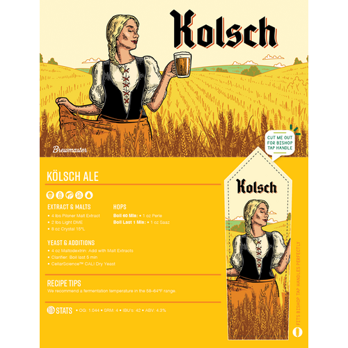 Kolsch Ale | Beginner Beer Recipe Kit | 5 Gallon Brewing Kit