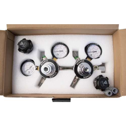 KOMOS® Premium Dual Body CO2 Regulator for Kegerators