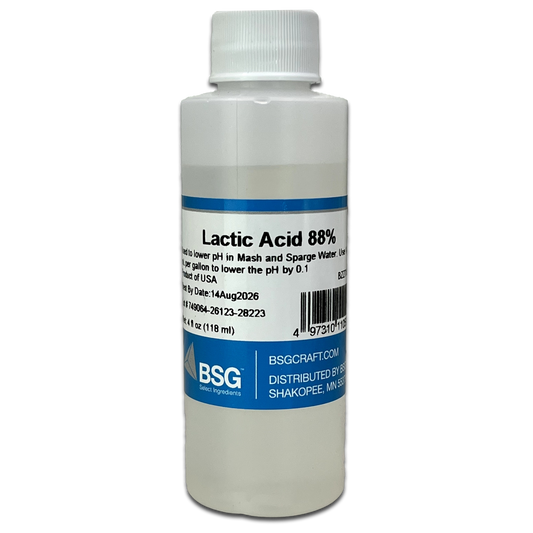 Lactic Acid 88% for Homebrewing | Liquid 4 oz Bottle
