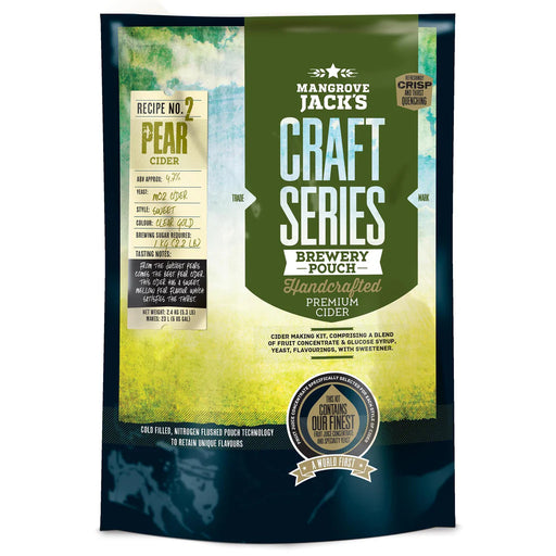 Package of Mangrove Jack's Craft Series of Hard Apple Ciders, Recipe 2, Pear flavor.