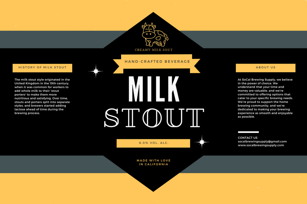 Milk Stout Recipe Kit | All-grain 5-Gallon Brewing Kit