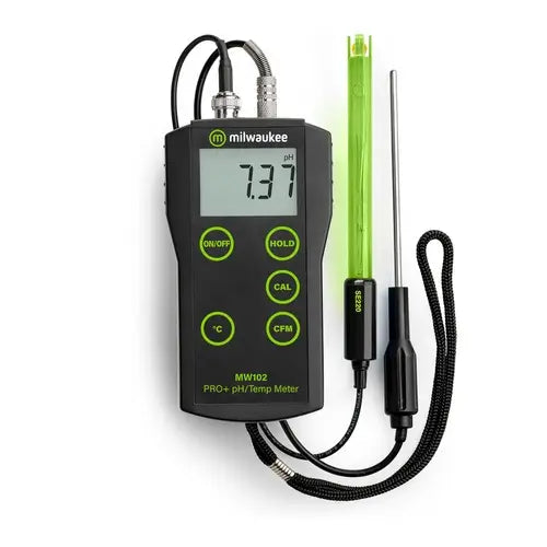 Milwaukee Pro pH Meter, model MW102 intended for sampling precise pH measurements in beer and other fermented beverages.