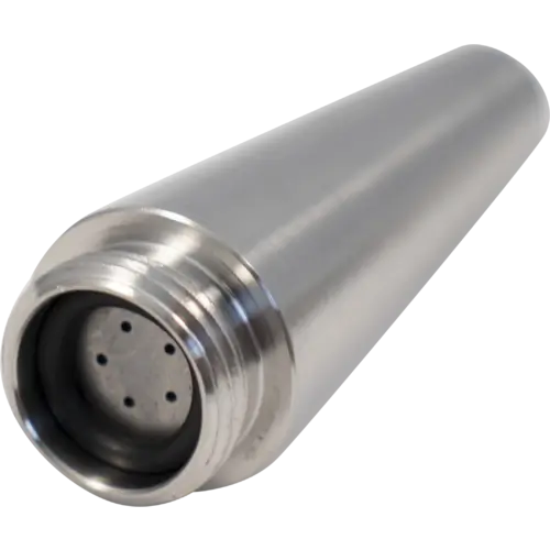 Stainless steel stout faucet adapter for Nukatap and Intertap faucets, internal view. 