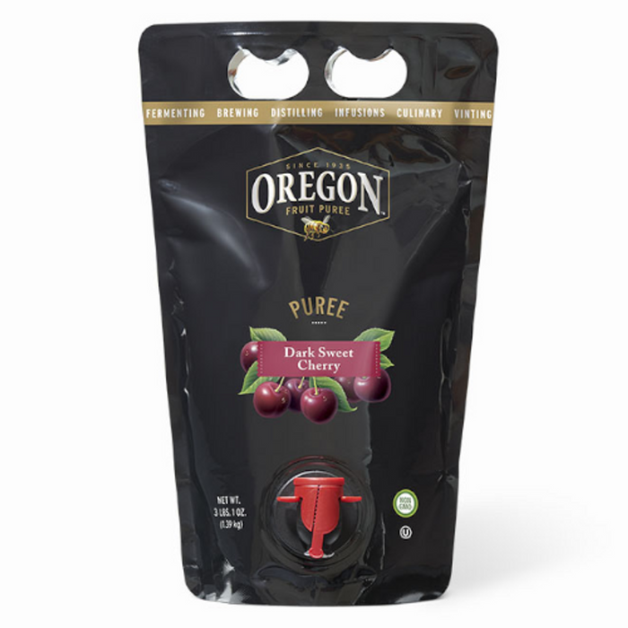 Oregon Dark Sweet Cherry Fruit Puree – 49 oz Bag with Easy-Pour Spout