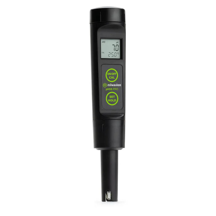 Milwaukee pH55, pH Tester for Beer, Cider, Wine and Meads, image of product with protective cap off.