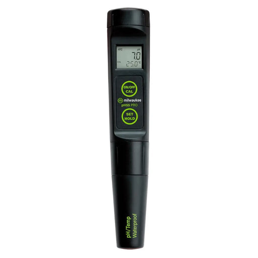 Milwaukee pH55, pH Tester for Beer, Cider, Wine and Meads, image of product with protective cap on.
