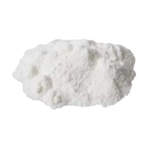 Small pile of Potassium Carbonate powder (Gypsum) used in beer making to add permanent hardness to brewing water and lower the pH of the water.