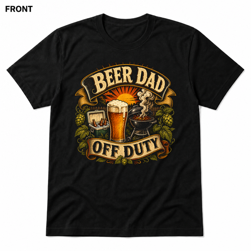 Beer Dad Off Duty Black FRONT mockup - SoCal Brewing Supply