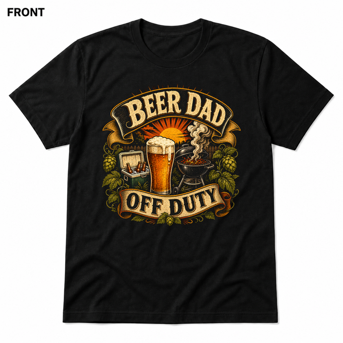 Beer Dad Off Duty Black FRONT mockup - SoCal Brewing Supply