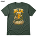 Beer Is My Cardio Heather Forest front t-shirt mockup - SoCal Brewing Supply