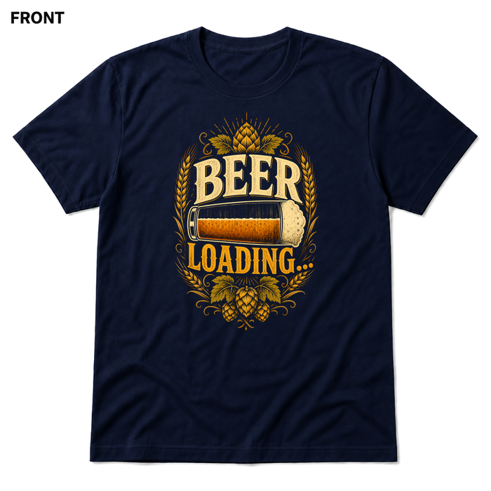 Beer Loading Navy front t-shirt mockup - SoCal Brewing Supply