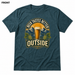 Beer Tastes Better Outside Heather Deep Teal front t-shirt mockup - SoCal Brewing Supply