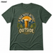 Beer Tastes Better Outside Heather Forest front t-shirt mockup - SoCal Brewing Supply