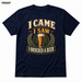 I Came, I Saw, I Ordered a Beer Navy front t-shirt mockup - SoCal Brewing Supply