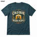 Cold Beer, Warm People Heather Deep Teal front t-shirt mockup - SoCal Brewing Supply