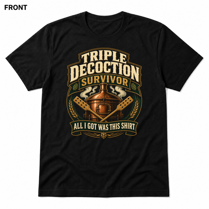 Decoction Support Group Black front t-shirt mockup - SoCal Brewing Supply