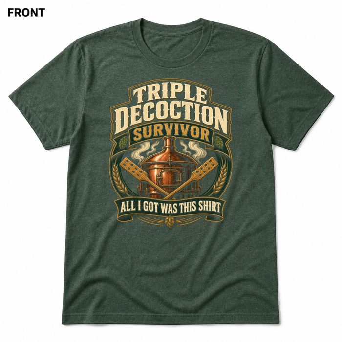 Decoction Support Group Heather Forest front t-shirt mockup - SoCal Brewing Supply
