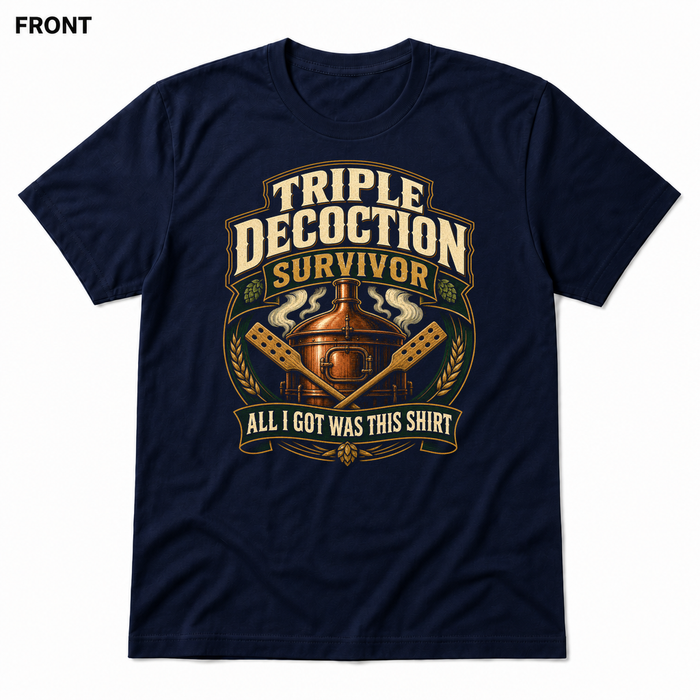 Decoction Support Group Navy front t-shirt mockup - SoCal Brewing Supply