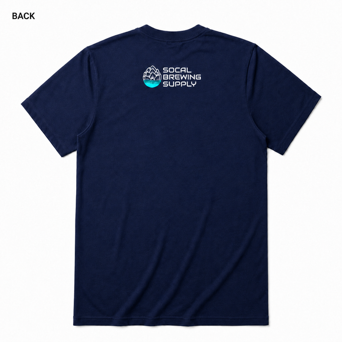 I Forgot to Sanitize T-Shirt BACK view in Navy on square white background