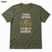 I Forgot to Sanitize T-Shirt FRONT view in Military Green on square white background