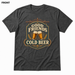 Good Friends, Cold Beer Asphalt front t-shirt mockup - SoCal Brewing Supply