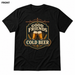 Good Friends, Cold Beer Black front t-shirt mockup - SoCal Brewing Supply