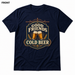 Good Friends, Cold Beer Navy front t-shirt mockup - SoCal Brewing Supply