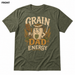 Grain Dad Energy Heather Military Green front t-shirt mockup - SoCal Brewing Supply
