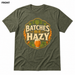 Hazy Batches Heather Military Green front t-shirt mockup - SoCal Brewing Supply