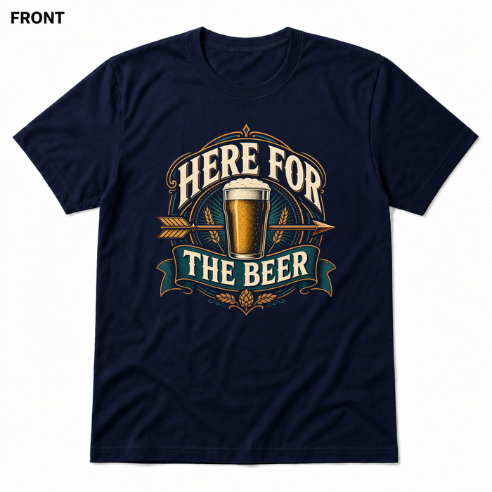 Here for the Beer Navy front t-shirt mockup - SoCal Brewing Supply