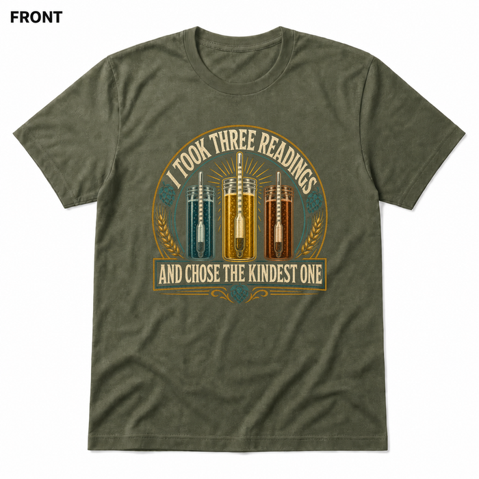 Kindest Reading Heather Military Green front t-shirt mockup - SoCal Brewing Supply