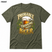 Probably Thinking About Beer Heather Military Green FRONT mockup - SoCal Brewing Supply