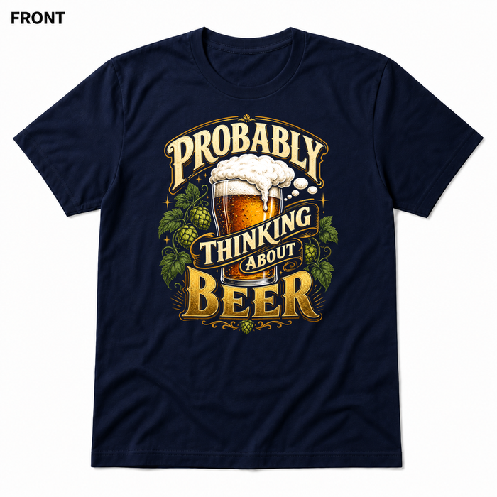 Probably Thinking About Beer Navy FRONT mockup - SoCal Brewing Supply