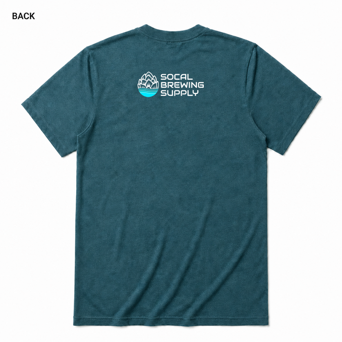 Professional Beer Appreciator Heather Deep Teal back t-shirt mockup - SoCal Brewing Supply