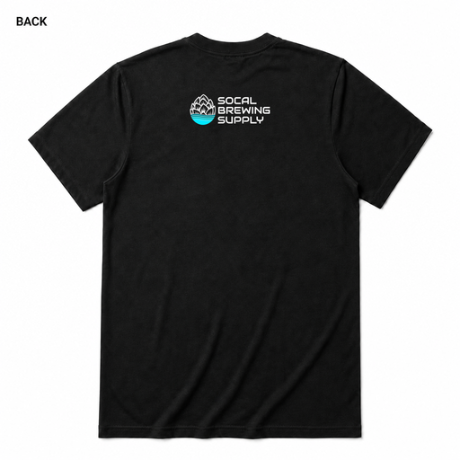 This Is My Sparge Face Soft Homebrew T-Shirt BACK view in Black on square white background