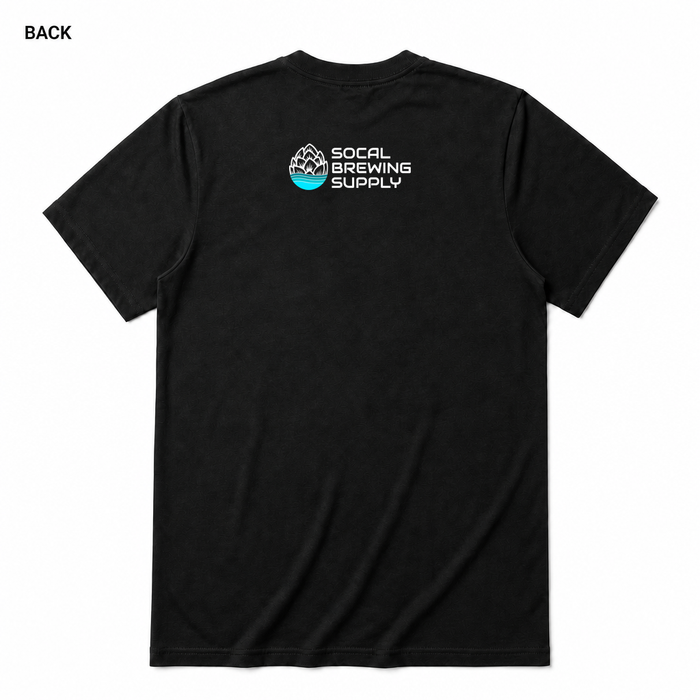 This Is My Sparge Face Soft Homebrew T-Shirt BACK view in Black on square white background