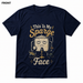 This Is My Sparge Face Soft Homebrew T-Shirt FRONT view in Navy on square white background