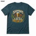 Support Your Local Brewery Heather Deep Teal front t-shirt mockup - SoCal Brewing Supply