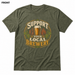 Support Your Local Brewery Heather Military Green front t-shirt mockup - SoCal Brewing Supply