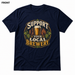 Support Your Local Brewery Navy front t-shirt mockup - SoCal Brewing Supply