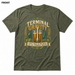 Terminal Gravity Heather Military Green front t-shirt mockup - SoCal Brewing Supply