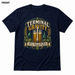 Terminal Gravity Navy front t-shirt mockup - SoCal Brewing Supply