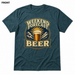 Weekend Forecast: Beer Heather Deep Teal front t-shirt mockup - SoCal Brewing Supply