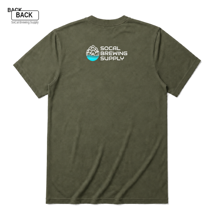 The Yeast I Could Do Military Green back t-shirt mockup - SoCal Brewing Supply