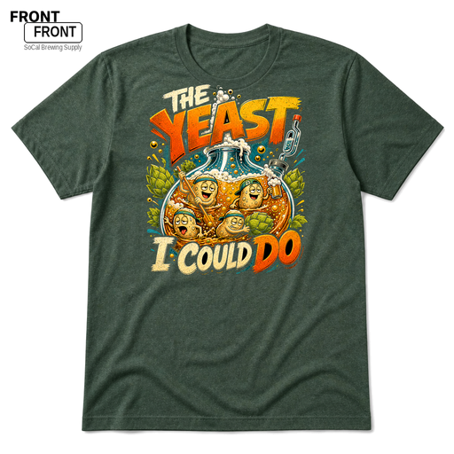 The Yeast I Could Do Heather Forest front t-shirt mockup - SoCal Brewing Supply