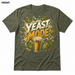 Yeast Mode Heather Military Green front t-shirt mockup - SoCal Brewing Supply