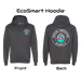 Front and rear view of the SoCal Brewing Supply Unisex Dark Charcoal Heather Hoodie.