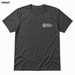 SoCal Brewing Supply Horizontal Logo T-Shirt FRONT view in Asphalt on square white background; front has small breast-pocket logo and back has large centered logo