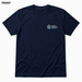 SoCal Brewing Supply Horizontal Logo T-Shirt FRONT view in Navy on square white background; front has small breast-pocket logo and back has large centered logo